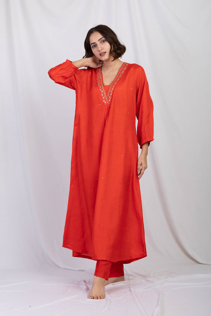 SIMRAN SILK TUNIC SET