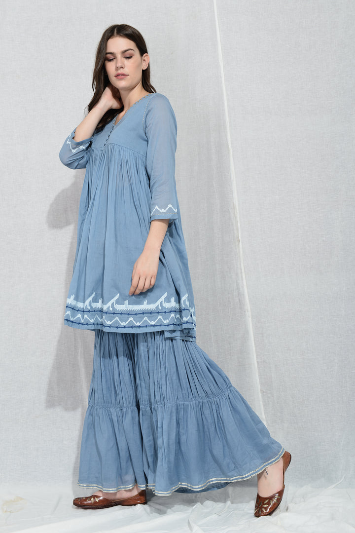 NILAYA EMBROIDERED KEDIA SET