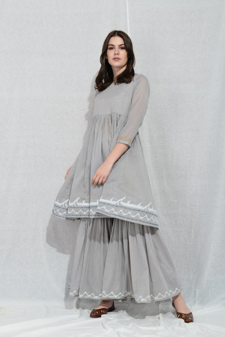 CHAMPA SHARARA KEDIA SET