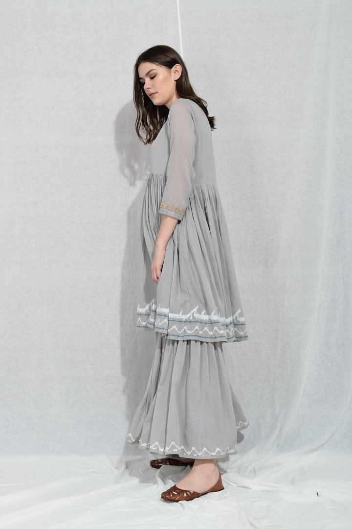 CHAMPA SHARARA KEDIA SET
