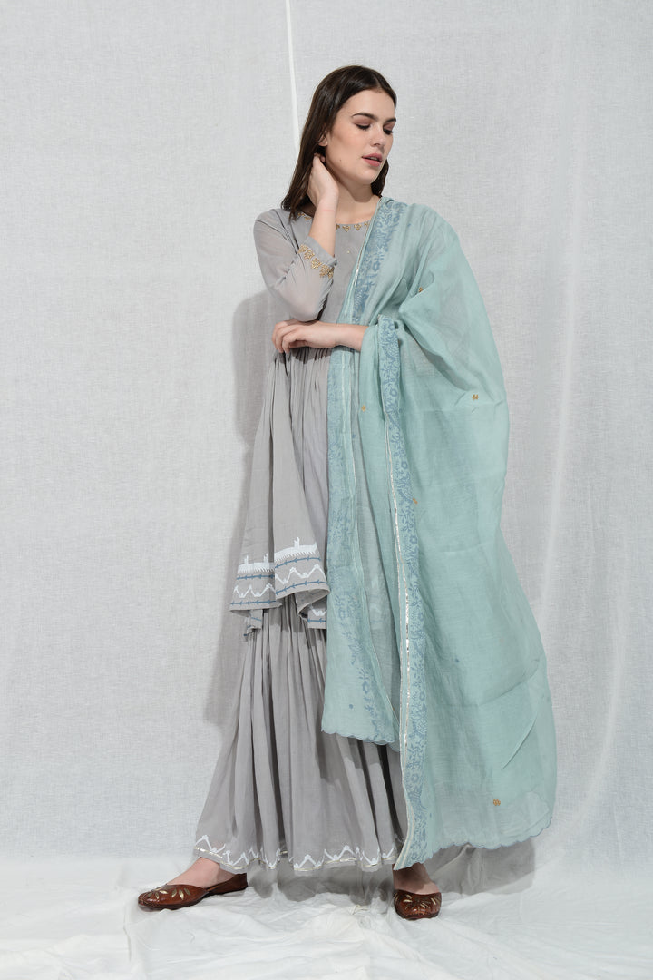 CHAMPA SHARARA KEDIA SET