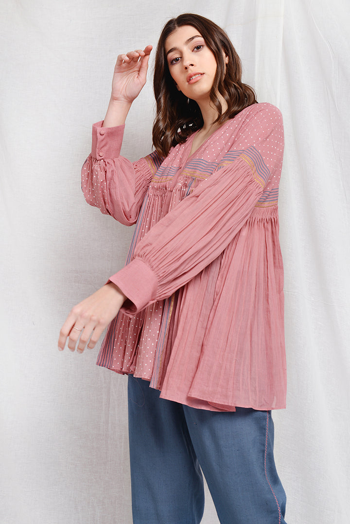 MEGHAN PLEATED TUNIC