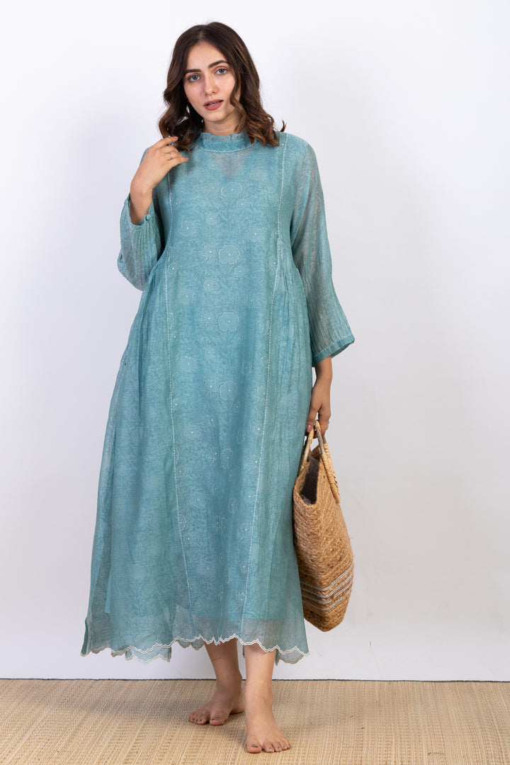 HAILEY SILK OVERLAY DRESS