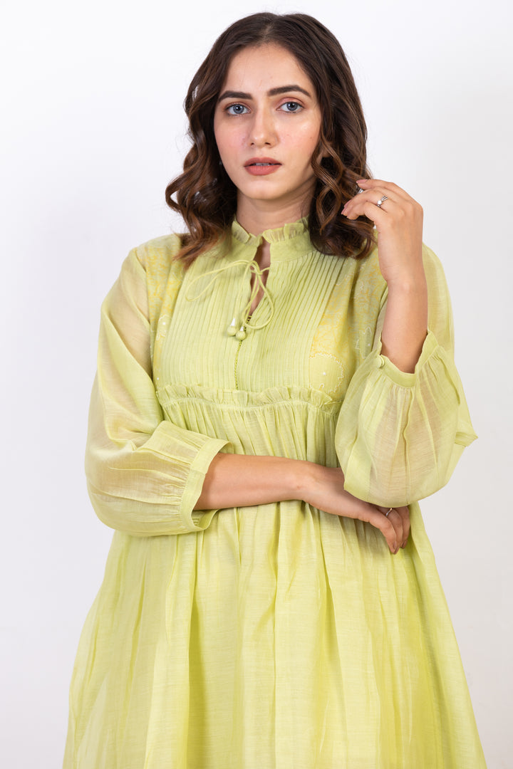 NORRAINE SILK OVERLAY DRESS