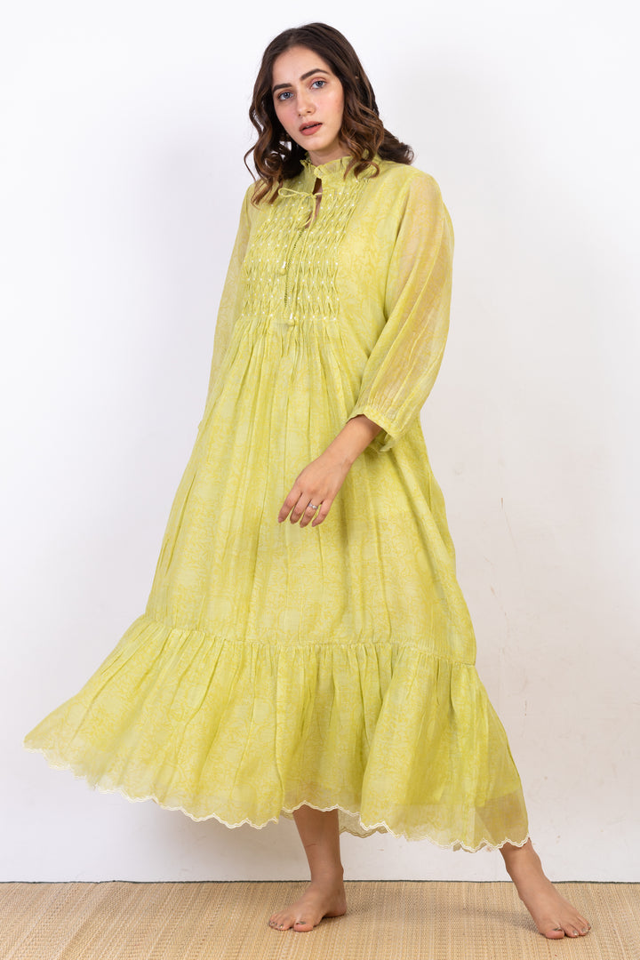 ELLE SILK OVERLAY DRESS