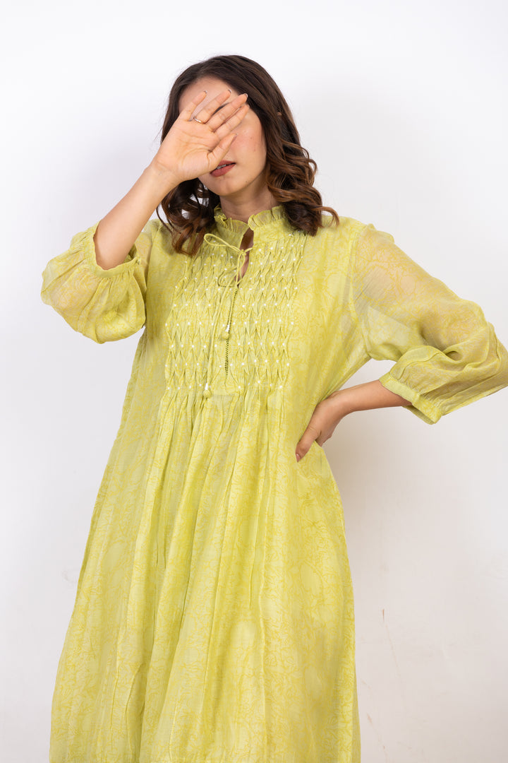 ELLE SILK OVERLAY DRESS