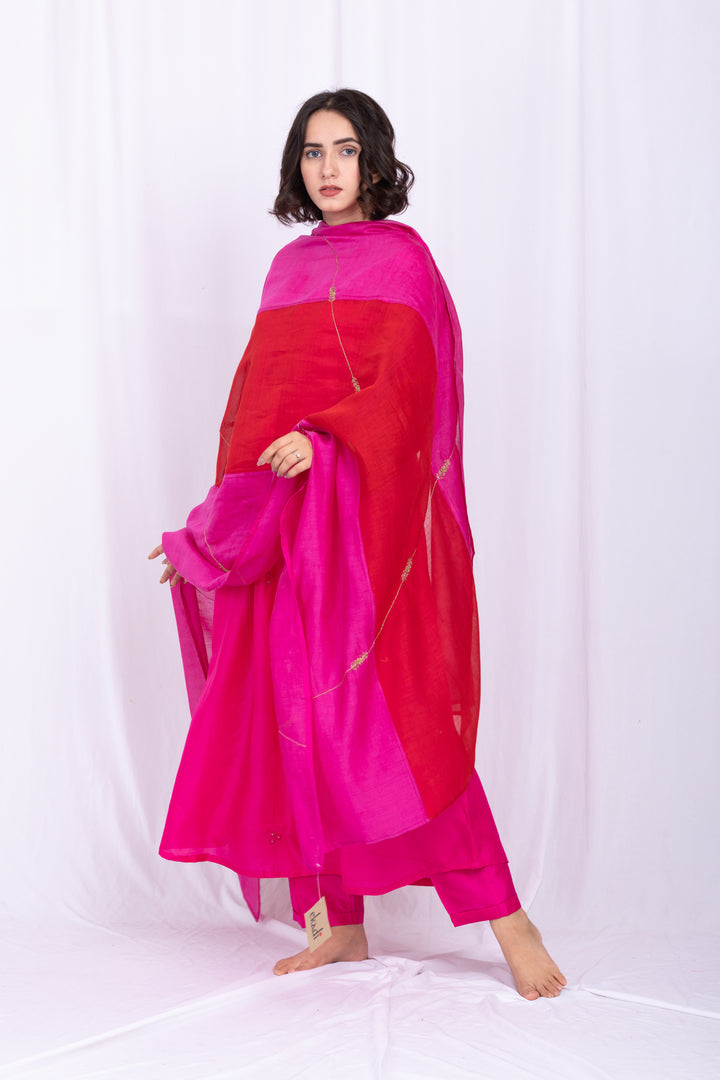 RESHAM SILK KURTA SET