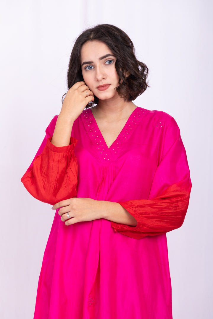 RESHAM SILK KURTA SET