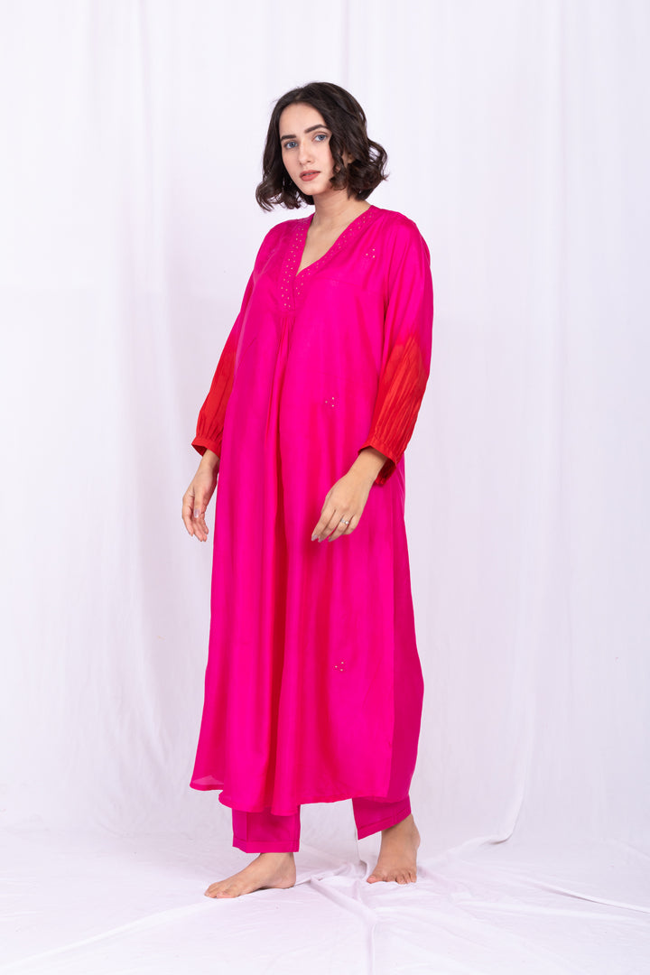 RESHAM SILK KURTA SET