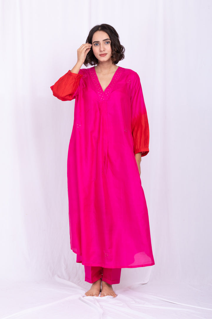 RESHAM SILK KURTA SET