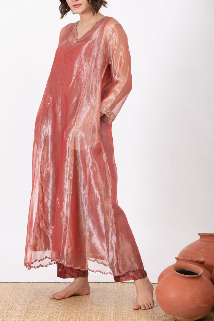 TARA TISSUE SILK KURTA SET