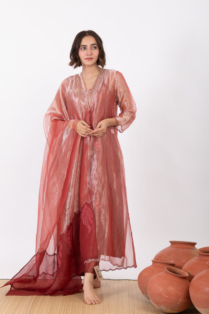 SAMAIRA TISSUE SILK KURTA SET