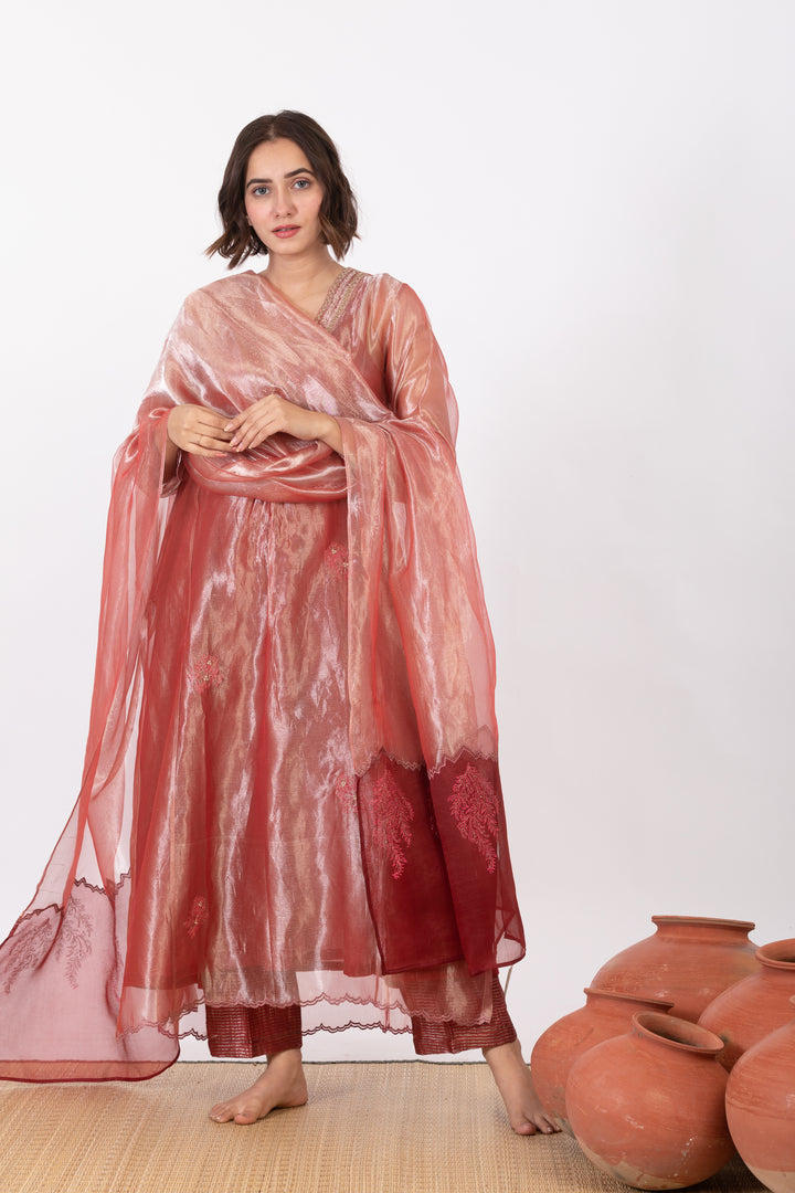 SAMAIRA TISSUE SILK KURTA SET