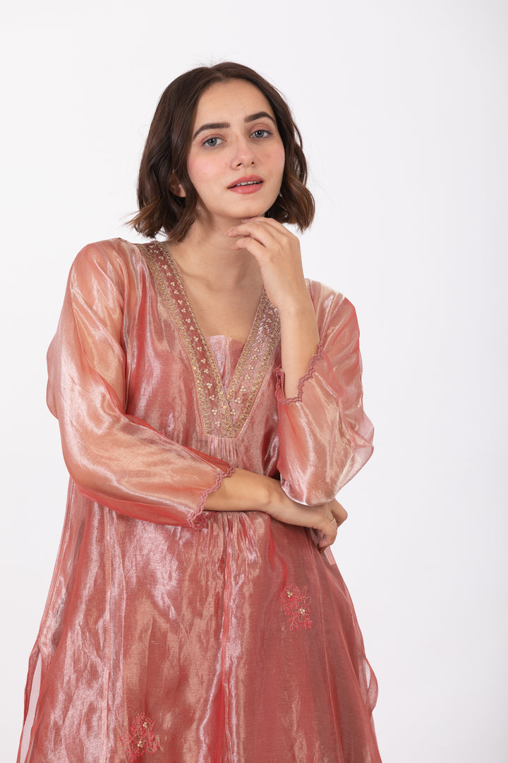 SAMAIRA TISSUE SILK KURTA SET