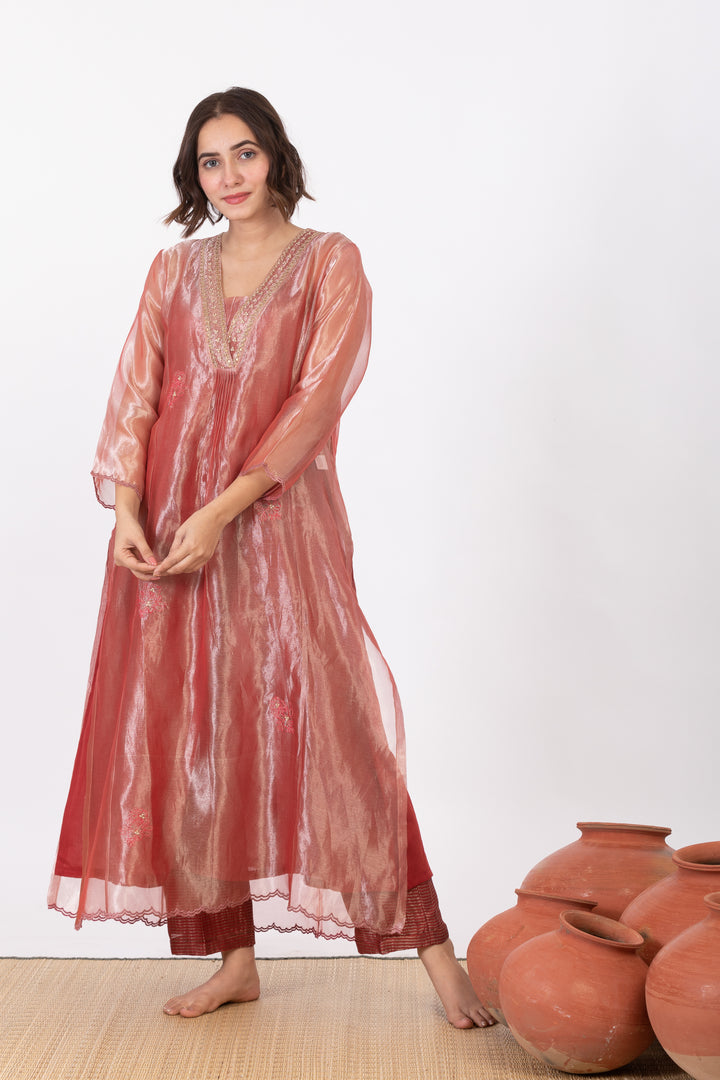 SAMAIRA TISSUE SILK KURTA SET
