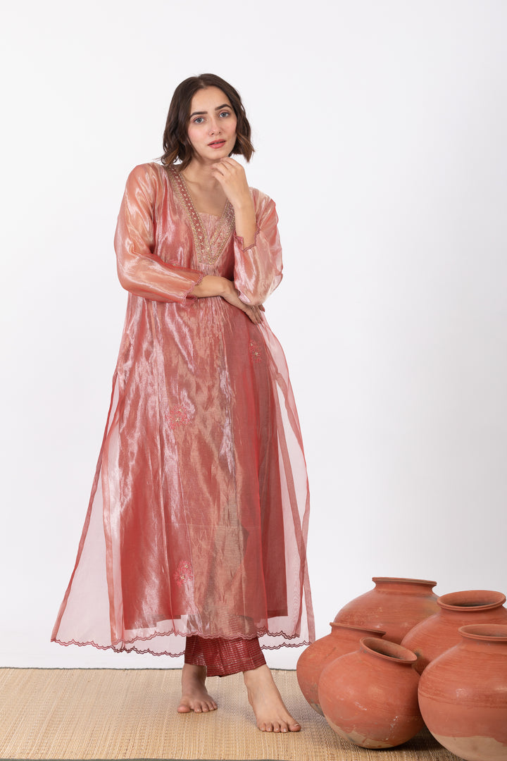 SAMAIRA TISSUE SILK KURTA SET