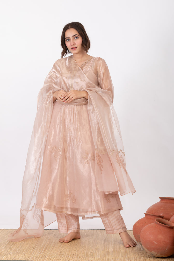 CHAMPA ASHWINI TISSUE SILK KURTA SET