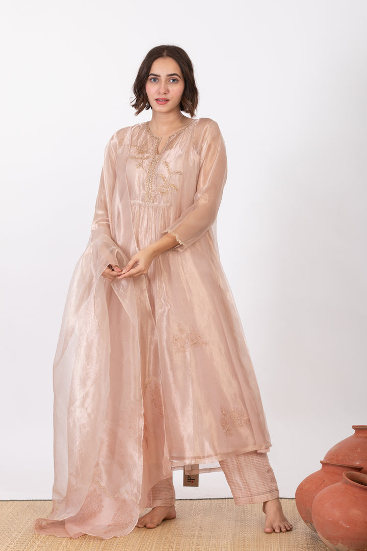 CHAMPA ASHWINI TISSUE SILK KURTA SET