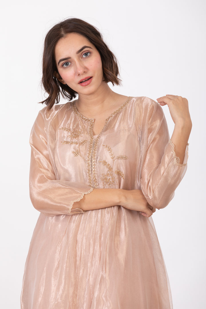 CHAMPA ASHWINI TISSUE SILK KURTA SET
