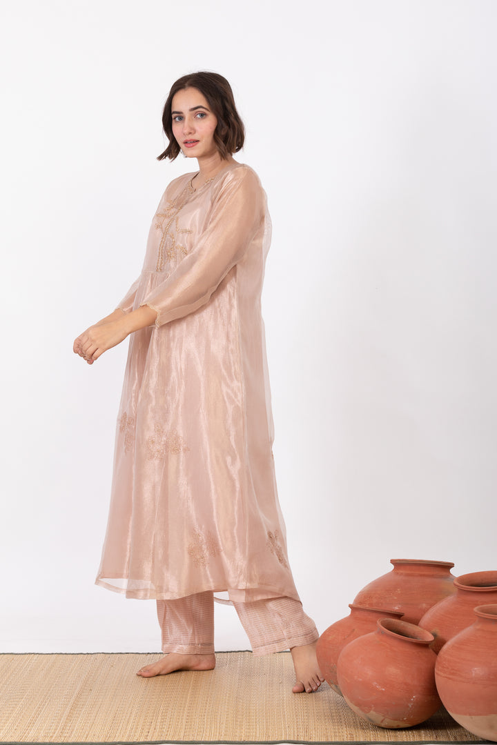 CHAMPA ASHWINI TISSUE SILK KURTA SET