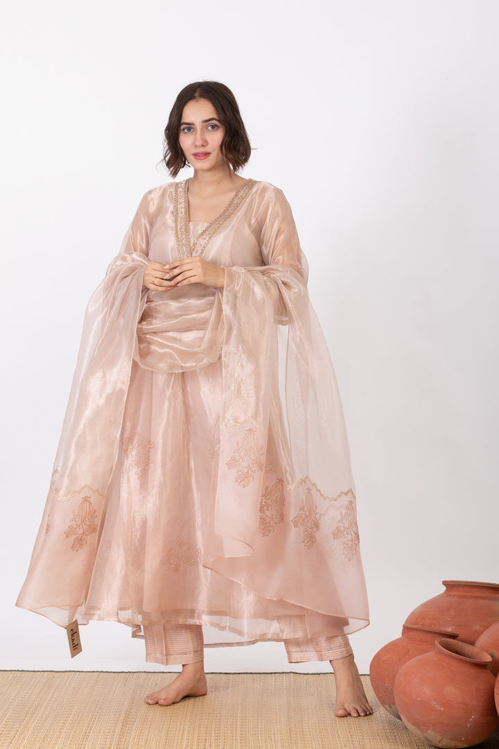 CHAMPA AHAANA TISSUE SILK KURTA SET
