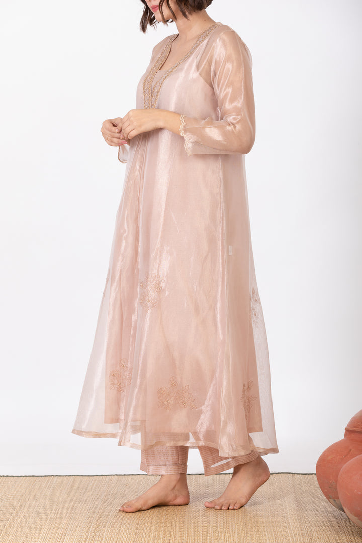 CHAMPA AHAANA TISSUE SILK KURTA SET