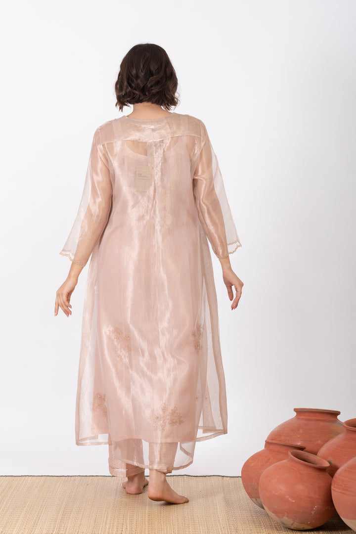 CHAMPA AHAANA TISSUE SILK KURTA SET