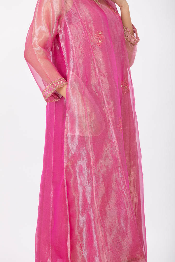 CHAMPA SITARA TISSUE SILK KURTA SET