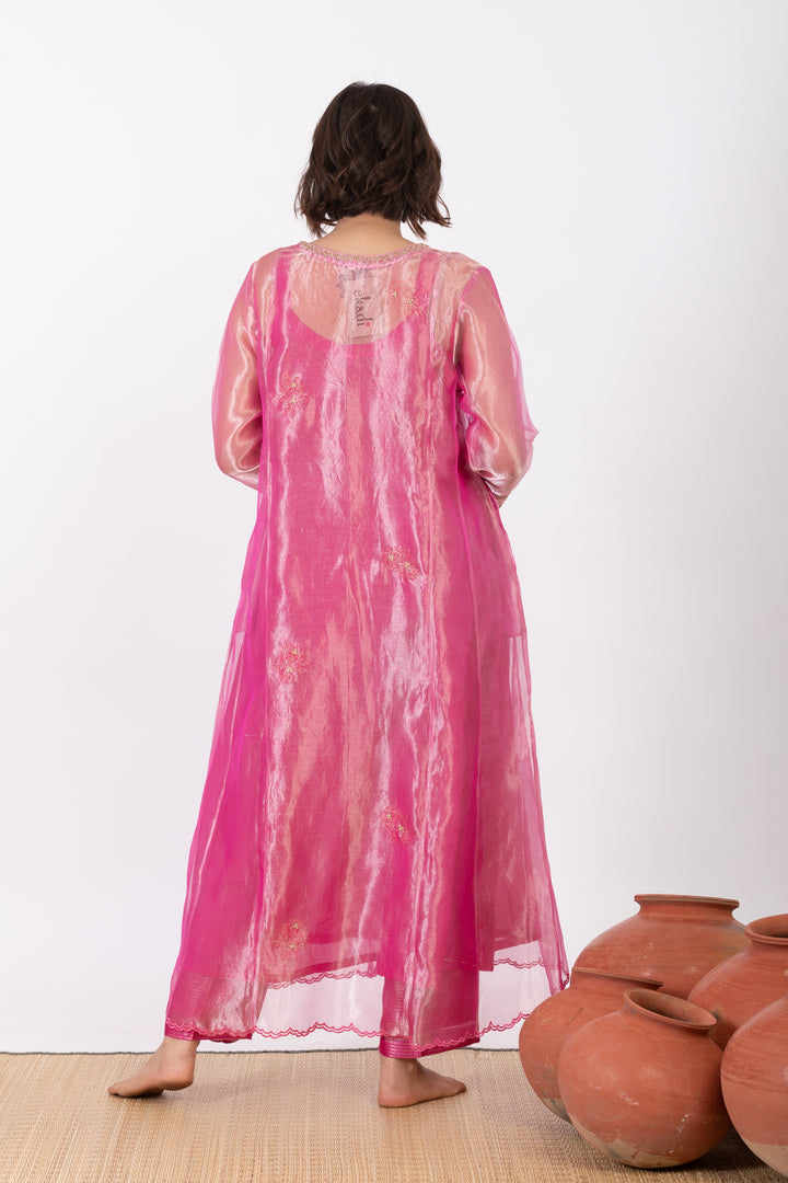 CHAMPA SITARA TISSUE SILK KURTA SET