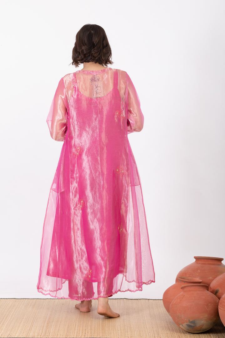 CHAMPA KASHI TISSUE SILK KURTA SET