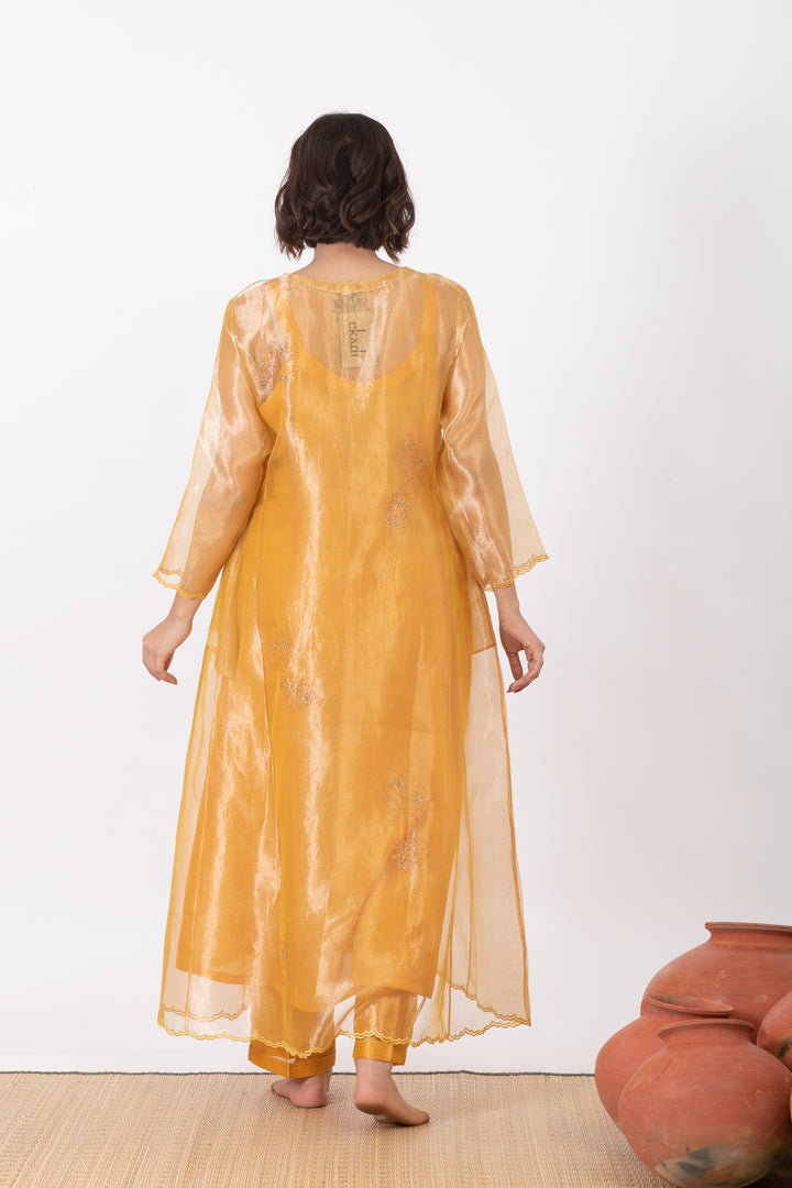 AMALTAAS SITARA TISSUE SILK KURTA SET