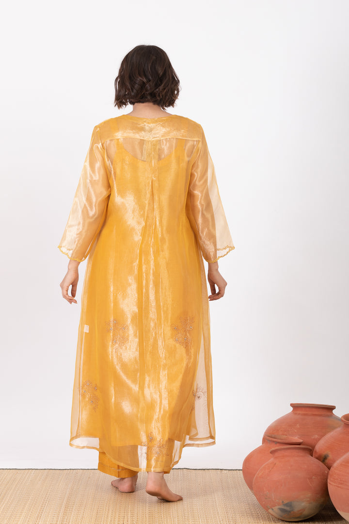 AMALTAAS GULAAL TISSUE SILK KURTA SET
