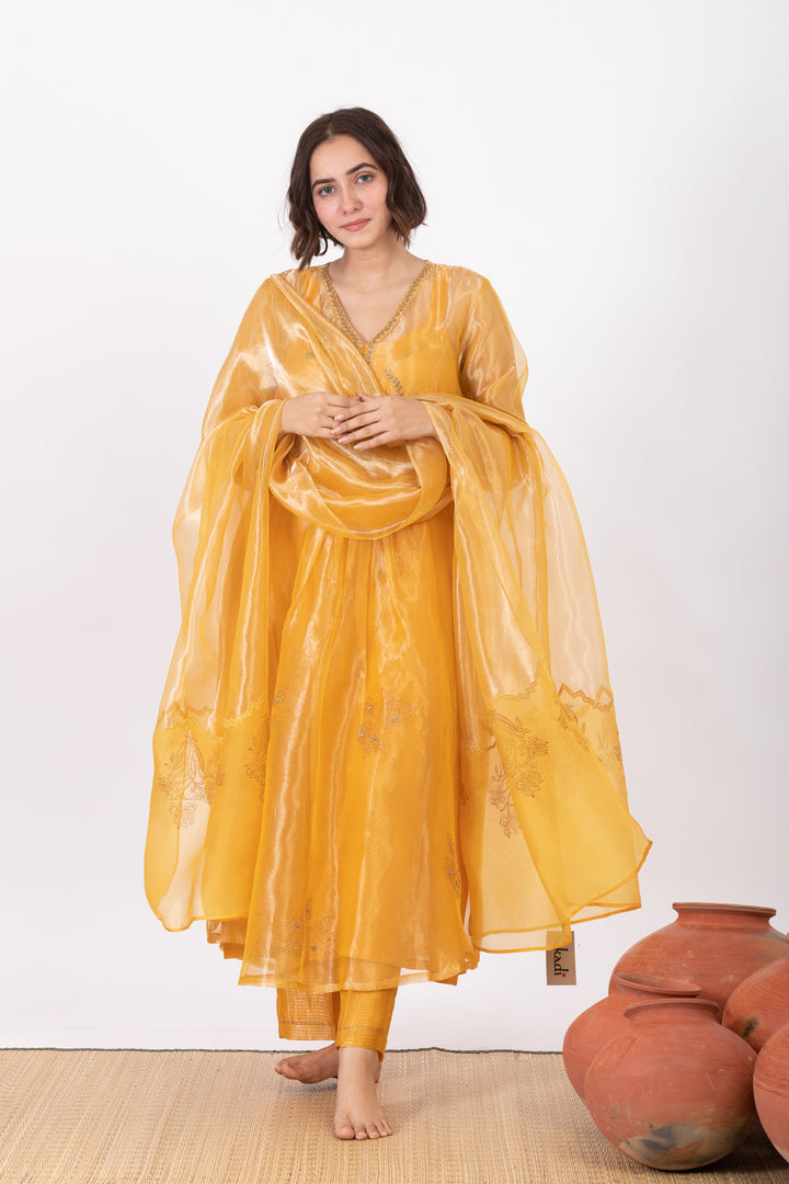 AMALTAAS MITALI TISSUE SILK KURTA SET