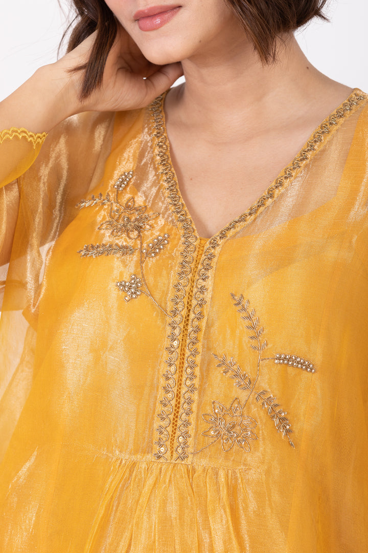 AMALTAAS MITALI TISSUE SILK KURTA SET