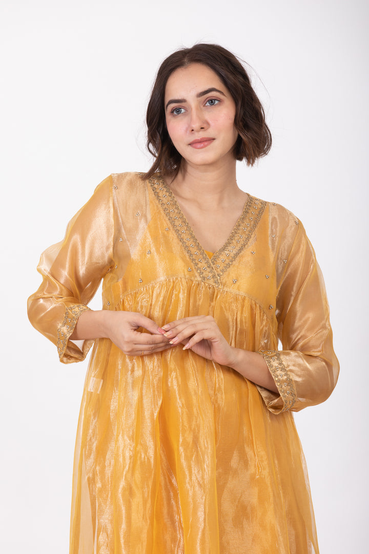 AMALTAAS ADVITA TISSUE SILK KURTA SET