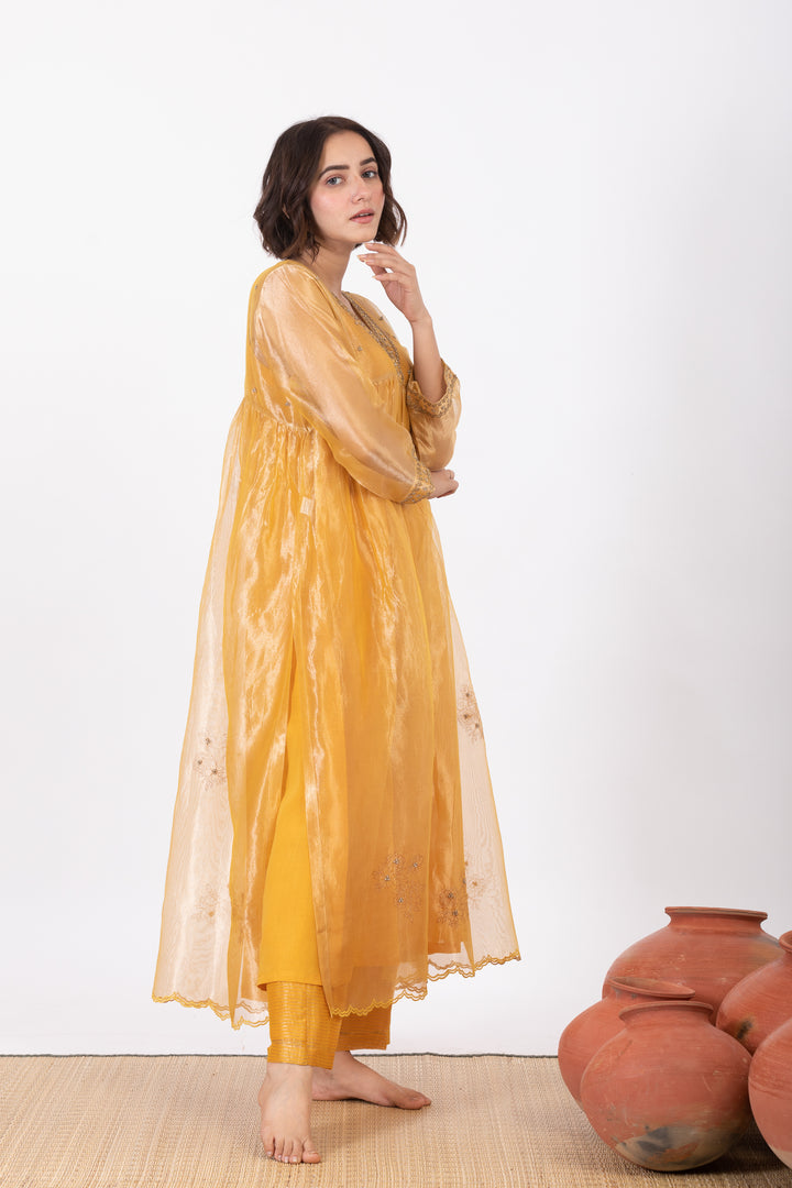 AMALTAAS ADVITA TISSUE SILK KURTA SET