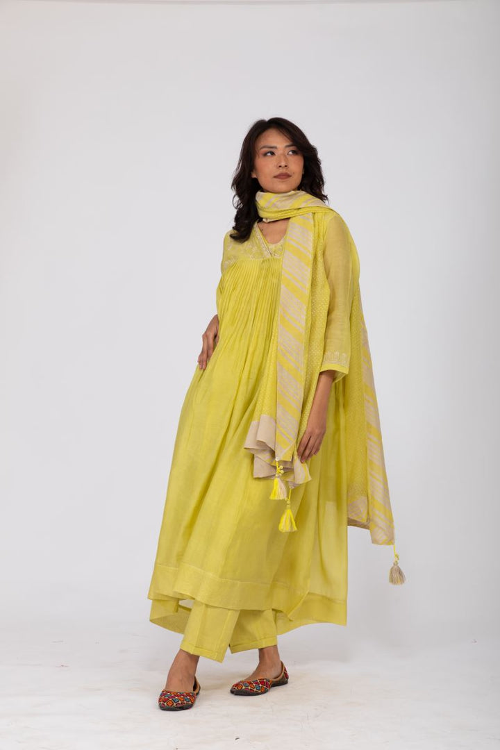 AMALTAAS OCHRE KURTA SET-3