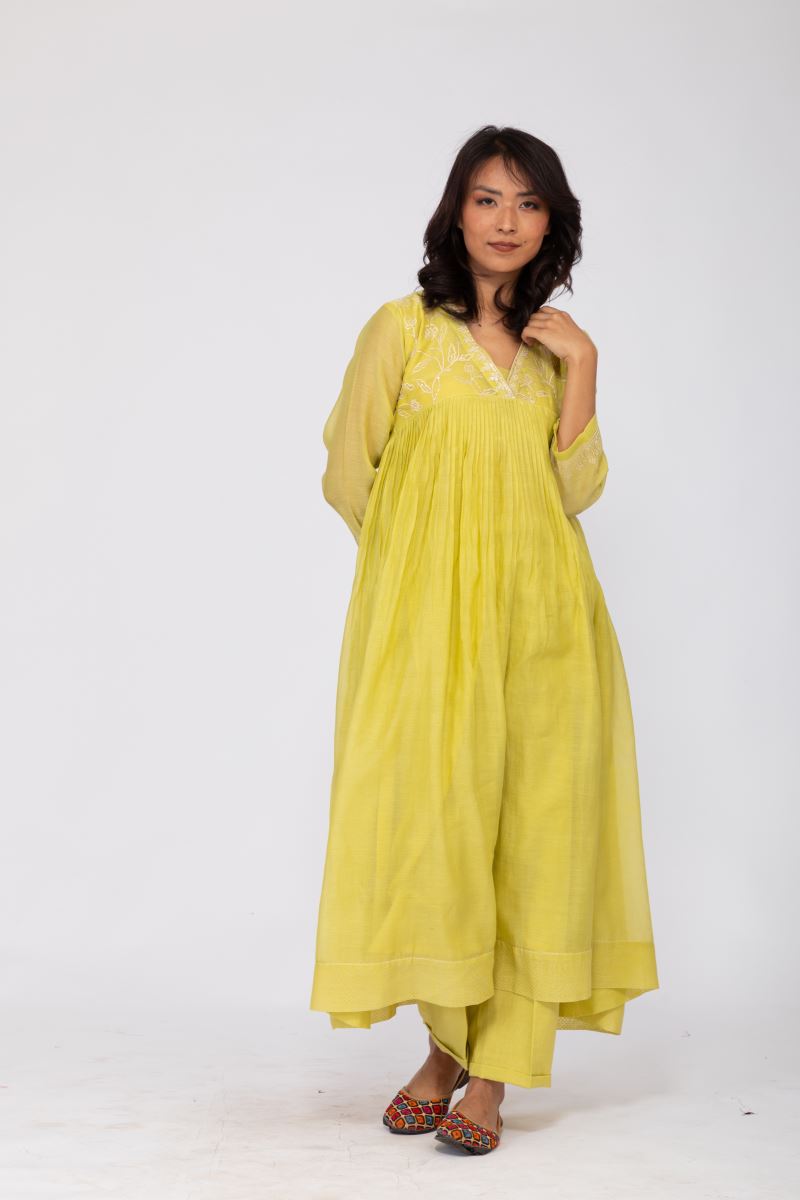 AMALTAAS OCHRE KURTA SET-3