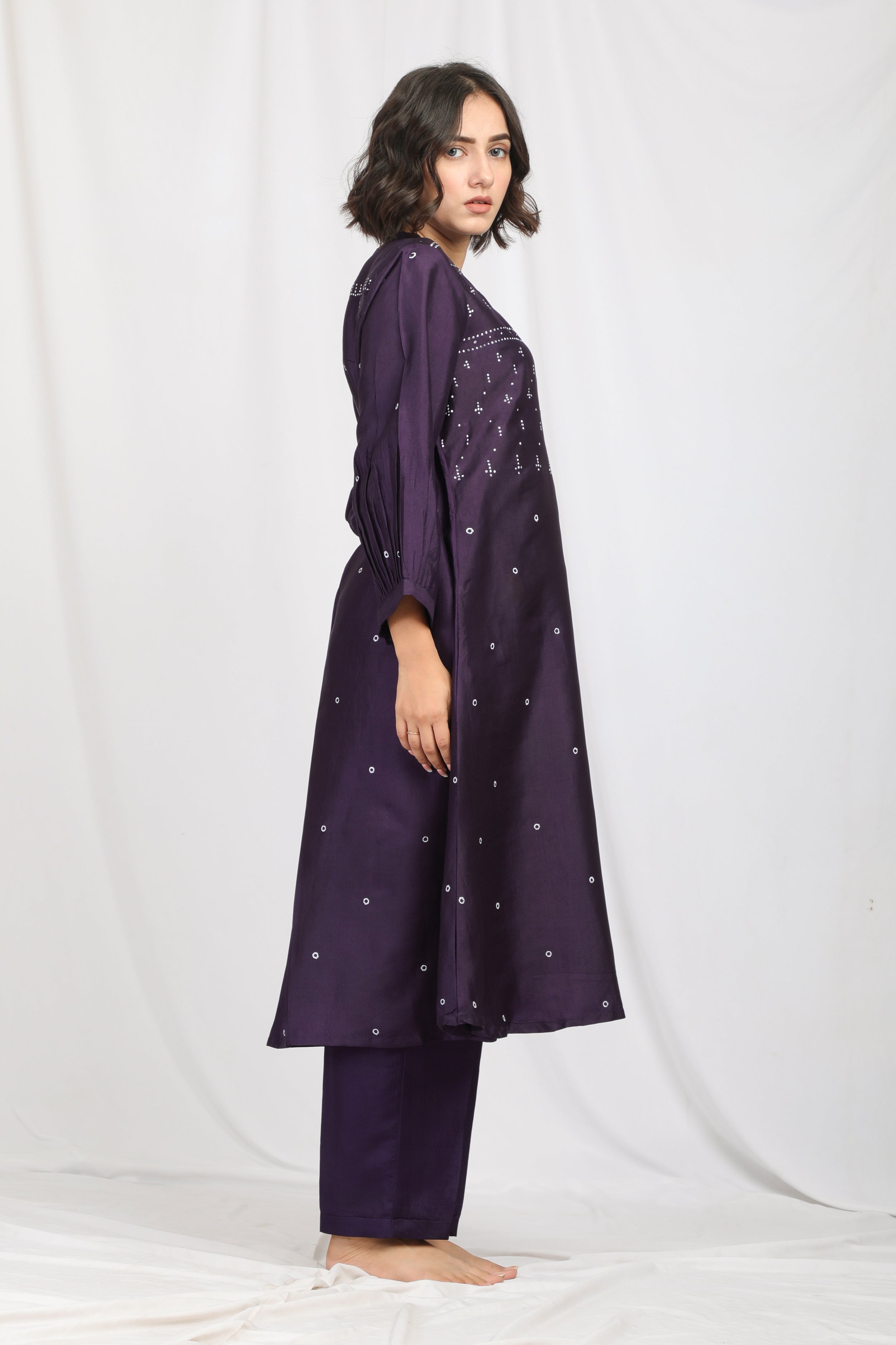 NISHITA SILK OVERLAY  CO-ORD SET