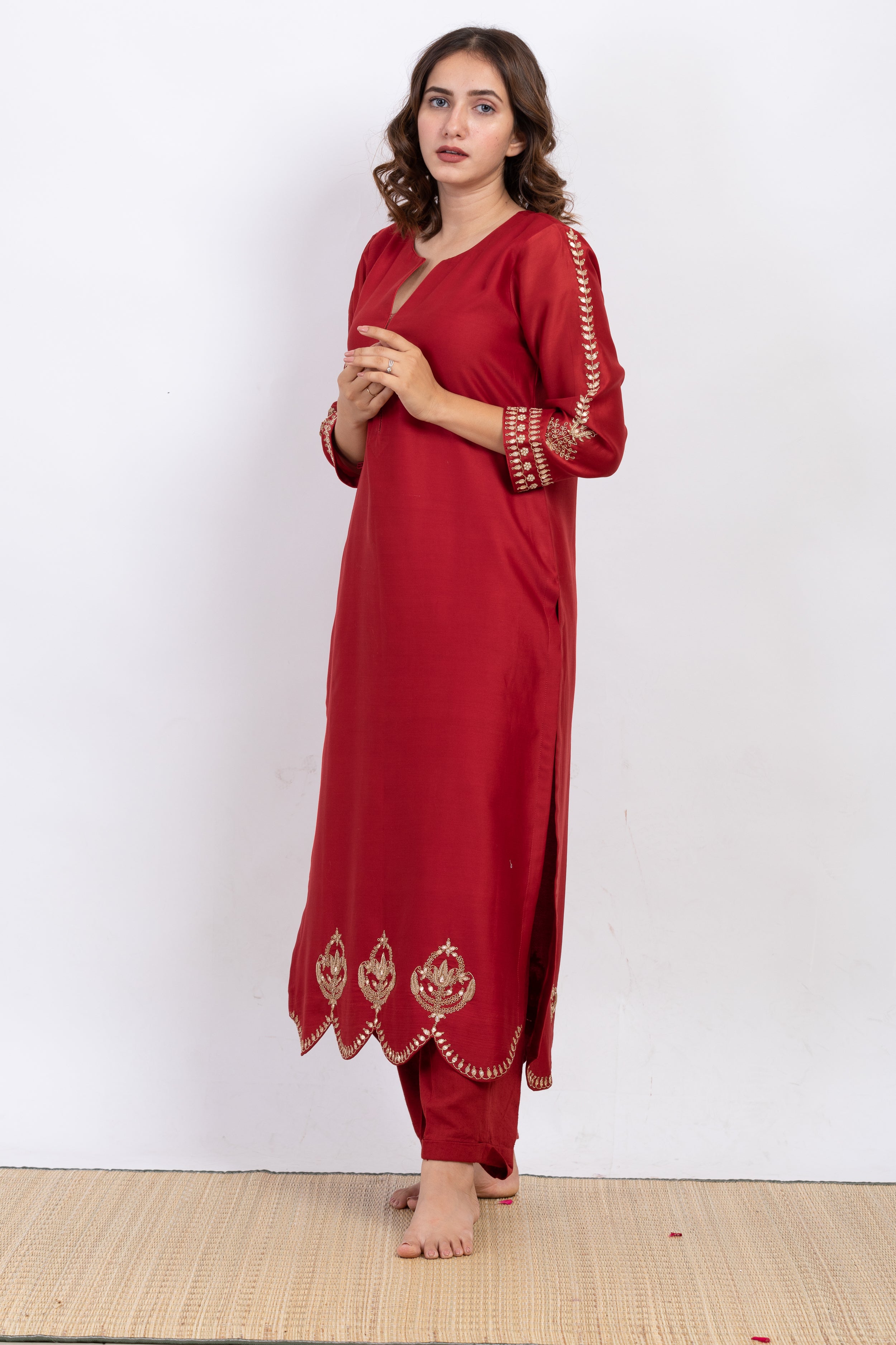 APRAJITAA EMBROIDERED KURTA SET