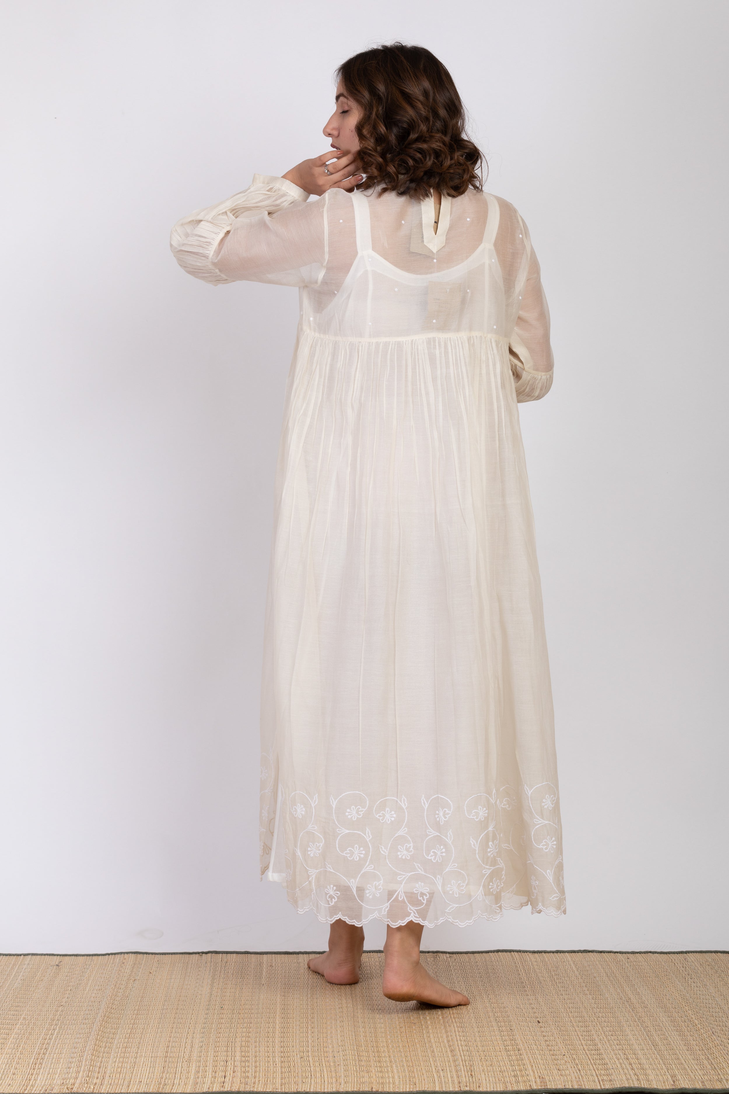 LOUISE SILK OVERLAY DRESS