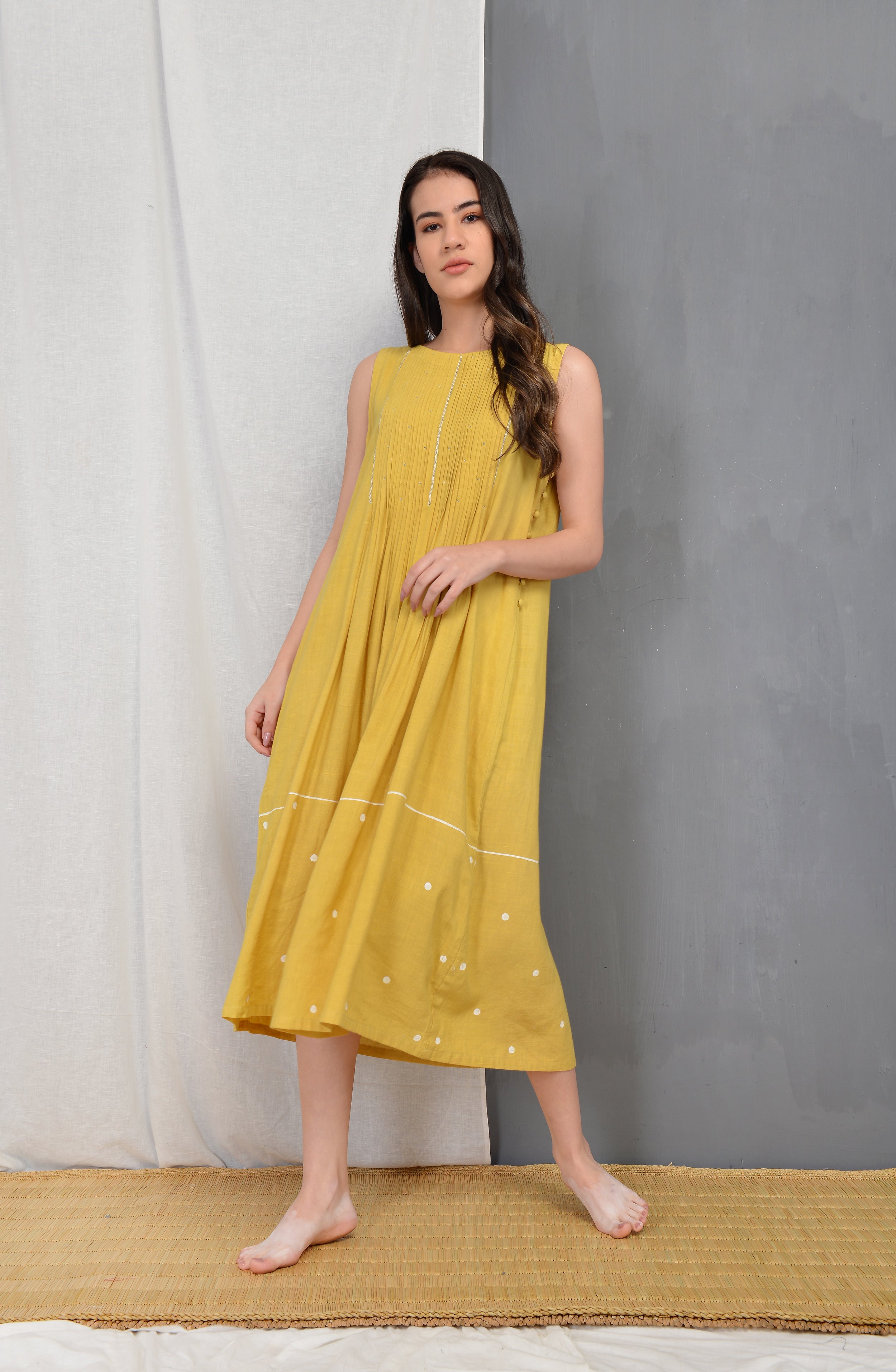 AMBER PLEATED DRESS