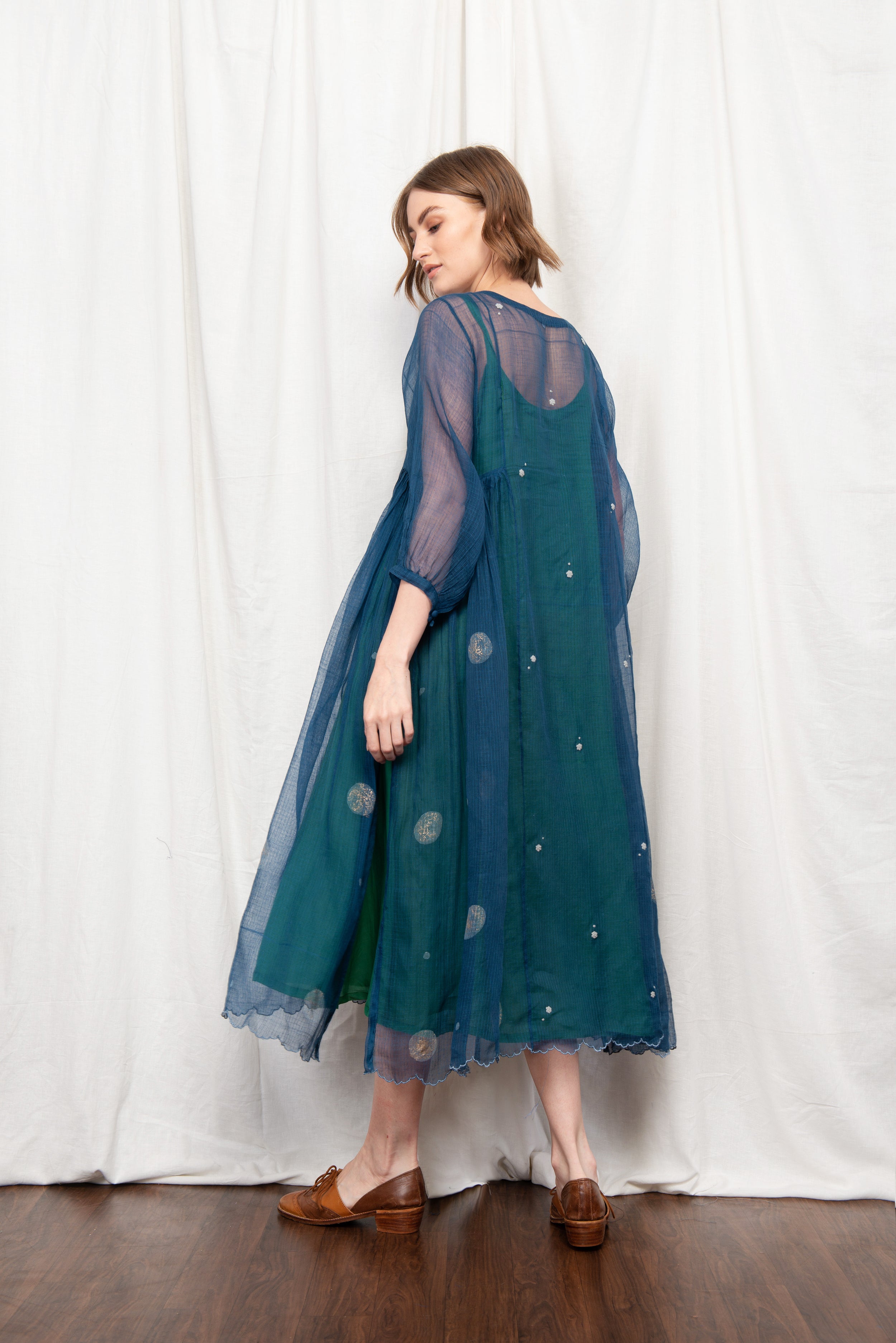 AMY INDIE SILK OVERLAY DRESS