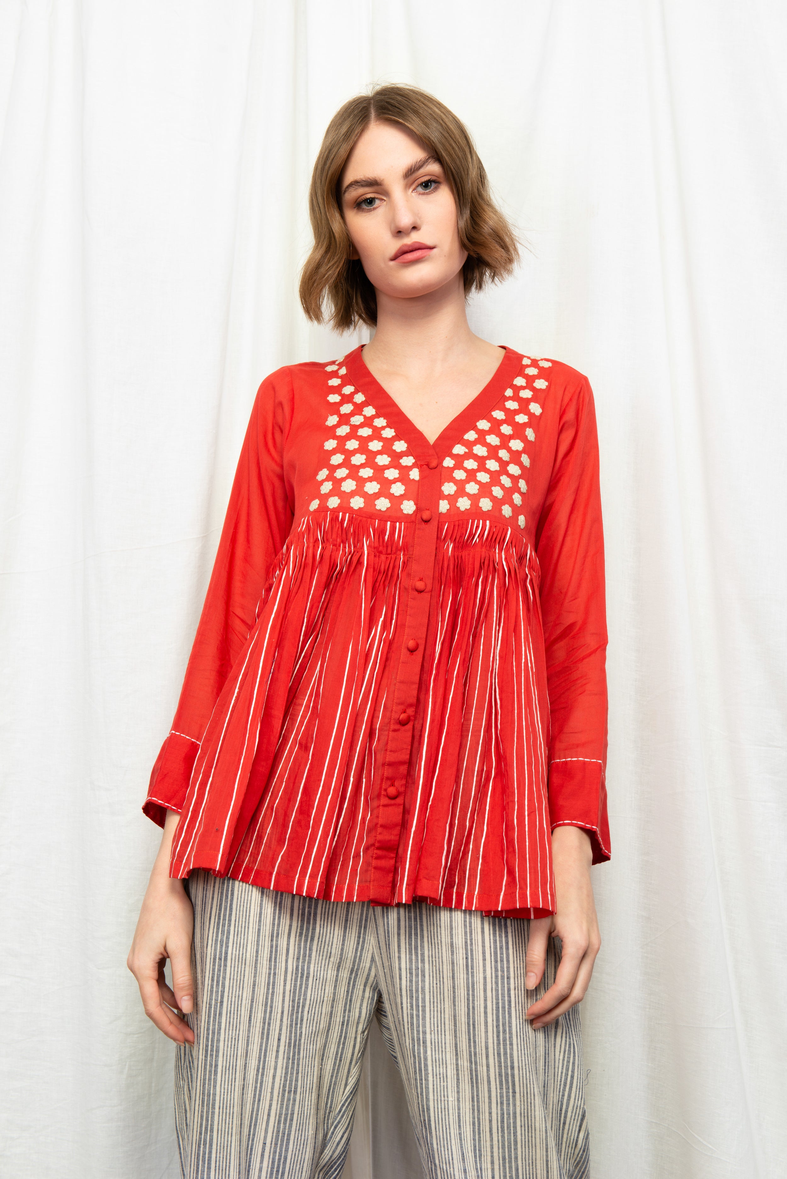 MILLE PLEATED SHORT TUNIC