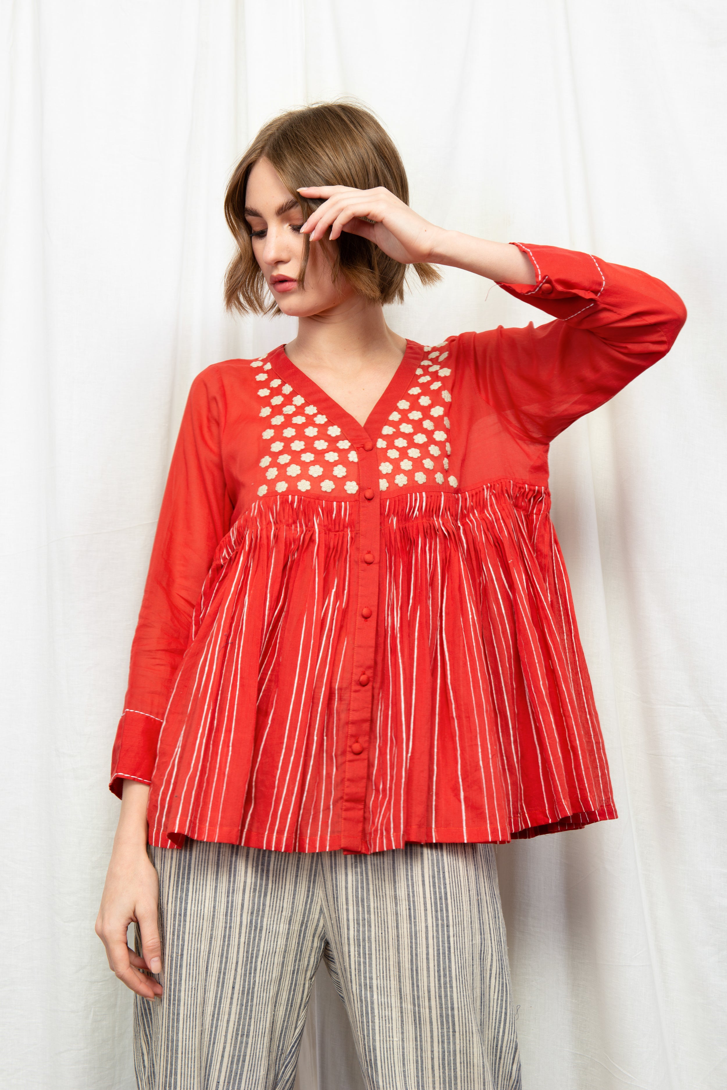 MILLE PLEATED SHORT TUNIC