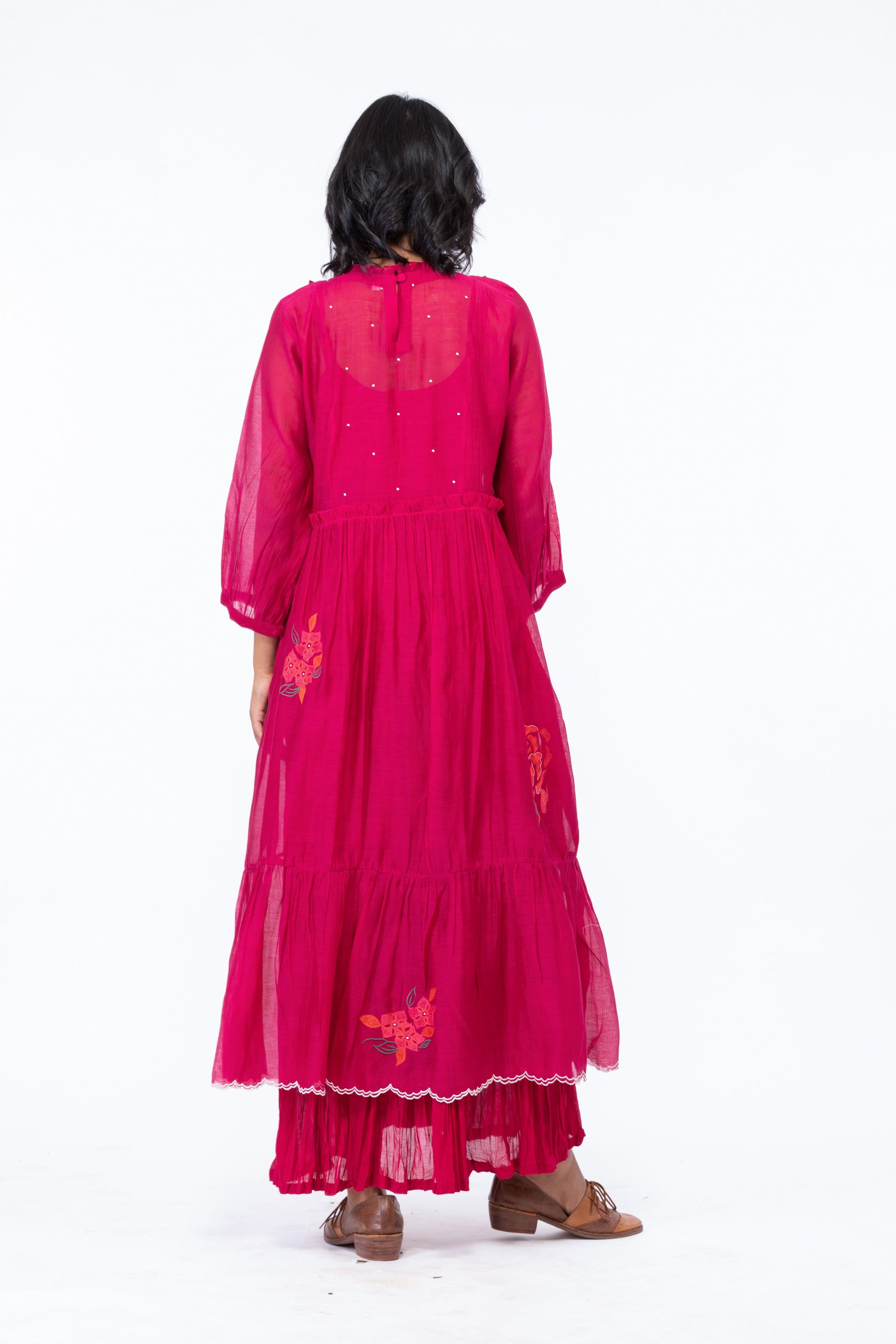 SHELLY SILK OVERLAY DRESS