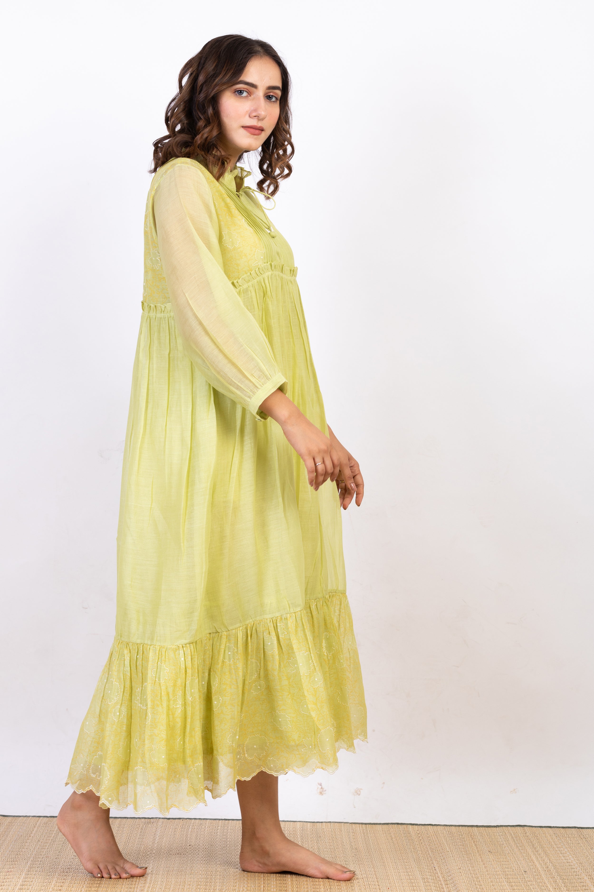 NORRAINE SILK OVERLAY DRESS